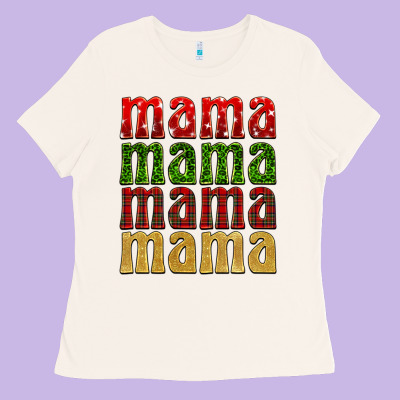Christmas Mama Ladies Tee Designed By Barkaloodesign