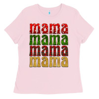 Bubblegum Pink Christmas mama Ladies Tee - BarkalooDesign