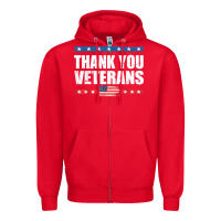Red Shirts For Veterans, Thank You Veterans Shirt Veterans Day Zipper Hoodie - lanVoArt