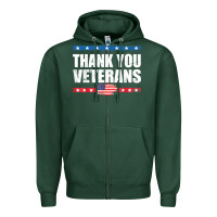 Sports Green Shirts For Veterans, Thank You Veterans Shirt Veterans Day Zipper Hoodie - lanVoArt