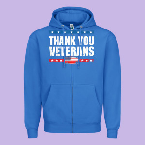 Shirts For Veterans, Thank You Veterans Shirt Veterans Day Zipper Hoodie Designed By Lanvoart