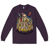 Plum freedom rocks Long Sleeve Tee - CowGirlArtShop