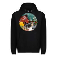 Black Christmas On The Farm Premium Hoodie - FaDigitalArtStudio