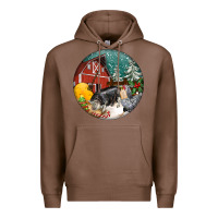 Chestnut Christmas On The Farm Premium Hoodie - FaDigitalArtStudio