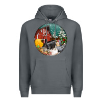 Rock Christmas On The Farm Premium Hoodie - FaDigitalArtStudio