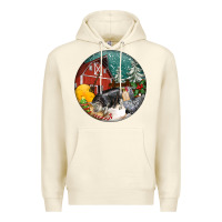 Sandshell Christmas On The Farm Premium Hoodie - FaDigitalArtStudio