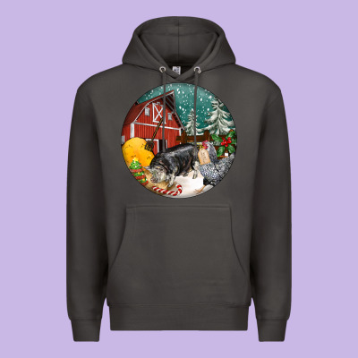 Christmas On The Farm Premium Hoodie Designed By Fadigitalartstudio