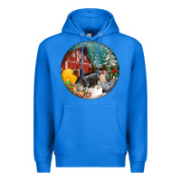 True Royal Christmas On The Farm Premium Hoodie - FaDigitalArtStudio