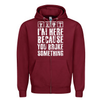 Burgundy construction crew funny contractor gift premium t shirt Zipper Hoodie - lanVoArt