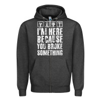 Charcoal Heather construction crew funny contractor gift premium t shirt Zipper Hoodie - lanVoArt
