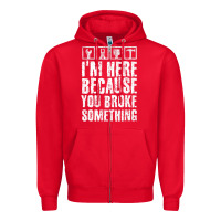 Red construction crew funny contractor gift premium t shirt Zipper Hoodie - lanVoArt