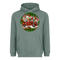 Sage christmas gnomes truck Heavyweight Hoodie - Artiststas