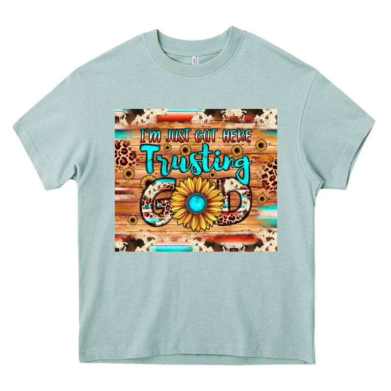 I'm Just Out Here Trusting God Heavy Core Tee by JahusDesignShop | Teevron
