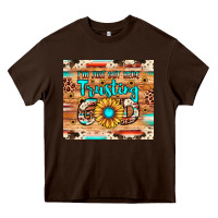 Chocolate Brown i'm just out here trusting god Heavy Core Tee - JahusDesignShop