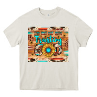 Cream i'm just out here trusting god Heavy Core Tee - JahusDesignShop