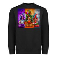 Black happy hallothanksmas Heavyweight Sweatshirt - FaDigitalArtStudio