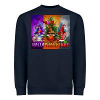 Navy happy hallothanksmas Heavyweight Sweatshirt - FaDigitalArtStudio