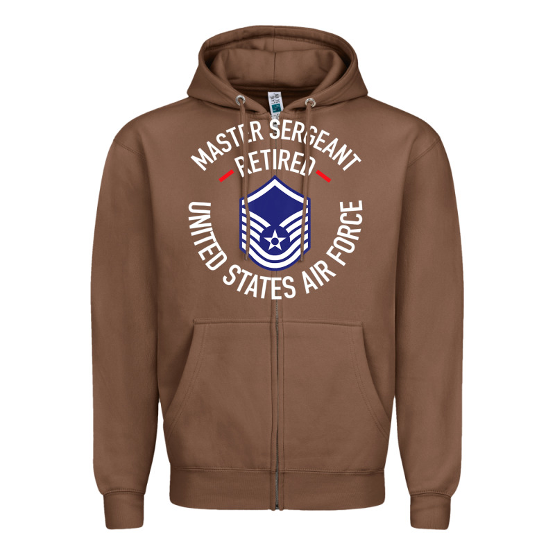 Limited Edition Master Sergeant Retired Air Force Military Retiremen Zipper Hoodie by lanVoArt | Teevron