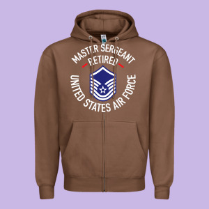 Limited Edition Master Sergeant Retired Air Force Military Retiremen Zipper Hoodie Designed By Lanvoart