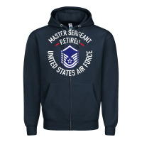 Navy Limited Edition Master Sergeant Retired Air Force Military Retiremen Zipper Hoodie - lanVoArt