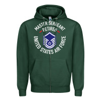 Sports Green Limited Edition Master Sergeant Retired Air Force Military Retiremen Zipper Hoodie - lanVoArt