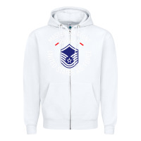 White Limited Edition Master Sergeant Retired Air Force Military Retiremen Zipper Hoodie - lanVoArt