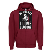 Burgundy of quartz i love geology Zipper Hoodie - lanVoArt