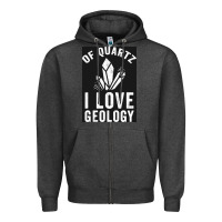 Charcoal Heather of quartz i love geology Zipper Hoodie - lanVoArt