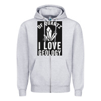 Heather Grey of quartz i love geology Zipper Hoodie - lanVoArt