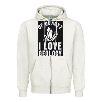 Oatmeal Heather of quartz i love geology Zipper Hoodie - lanVoArt
