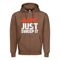 Chestnut just sweep it! funny curling sports gift hoodie Zipper Hoodie - lanVoArt