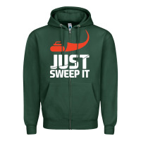 Sports Green just sweep it! funny curling sports gift hoodie Zipper Hoodie - lanVoArt