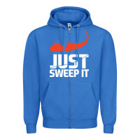 True Royal just sweep it! funny curling sports gift hoodie Zipper Hoodie - lanVoArt