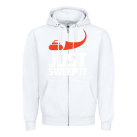 White just sweep it! funny curling sports gift hoodie Zipper Hoodie - lanVoArt