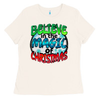 Bone believe in the magic of christmas Ladies Tee - BarkalooDesign