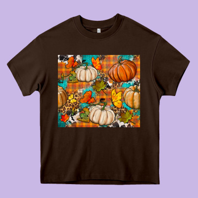 Fall Pumpkin Tumbler Heavy Core Tee Designed By Bundleandbundleshop