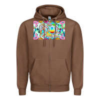 Chestnut The Pool Is My Happy Place Zipper Hoodie - CowhideDigitalArt