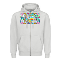 Dove Grey The Pool Is My Happy Place Zipper Hoodie - CowhideDigitalArt