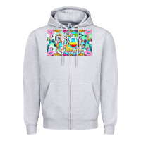 Heather Grey The Pool Is My Happy Place Zipper Hoodie - CowhideDigitalArt