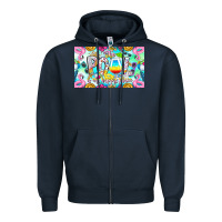 Navy The Pool Is My Happy Place Zipper Hoodie - CowhideDigitalArt