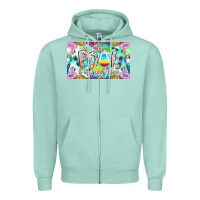 Seafoam The Pool Is My Happy Place Zipper Hoodie - CowhideDigitalArt