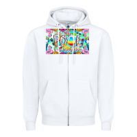 White The Pool Is My Happy Place Zipper Hoodie - CowhideDigitalArt