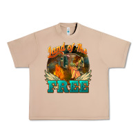 Burro Land of the free 4th of july Urban Heavy Tee - HowdyJamesFarm