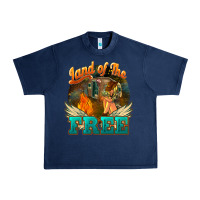 Navy Land of the free 4th of july Urban Heavy Tee - HowdyJamesFarm