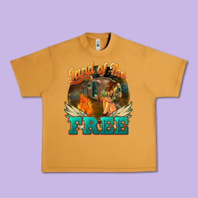 Land Of The Free 4th Of July Urban Heavy Tee Designed By Howdyjamesfarm