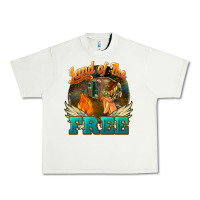 Pistachio Land of the free 4th of july Urban Heavy Tee - HowdyJamesFarm