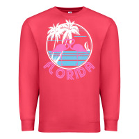 Cardinal Hot Trend Florida Pink Flamingo Heart 80S Retro Vintage Style Premium Sweatshirt - lanVoArt