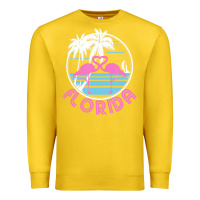 Lemon Hot Trend Florida Pink Flamingo Heart 80S Retro Vintage Style Premium Sweatshirt - lanVoArt