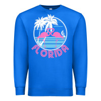 True Royal Hot Trend Florida Pink Flamingo Heart 80S Retro Vintage Style Premium Sweatshirt - lanVoArt