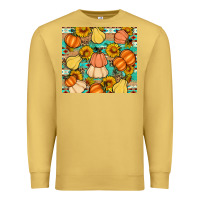 Antique Gold pumpkin sunflowers leaves Premium Sweatshirt - Artiststas